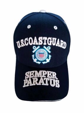JWM U.S. Coast Guard Logo Baseball Cap Blue One Size Fits All
